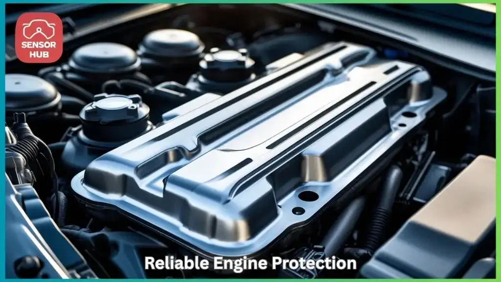 Close-up of 2017 Ford F-150 3.5L valve cover installed on engine