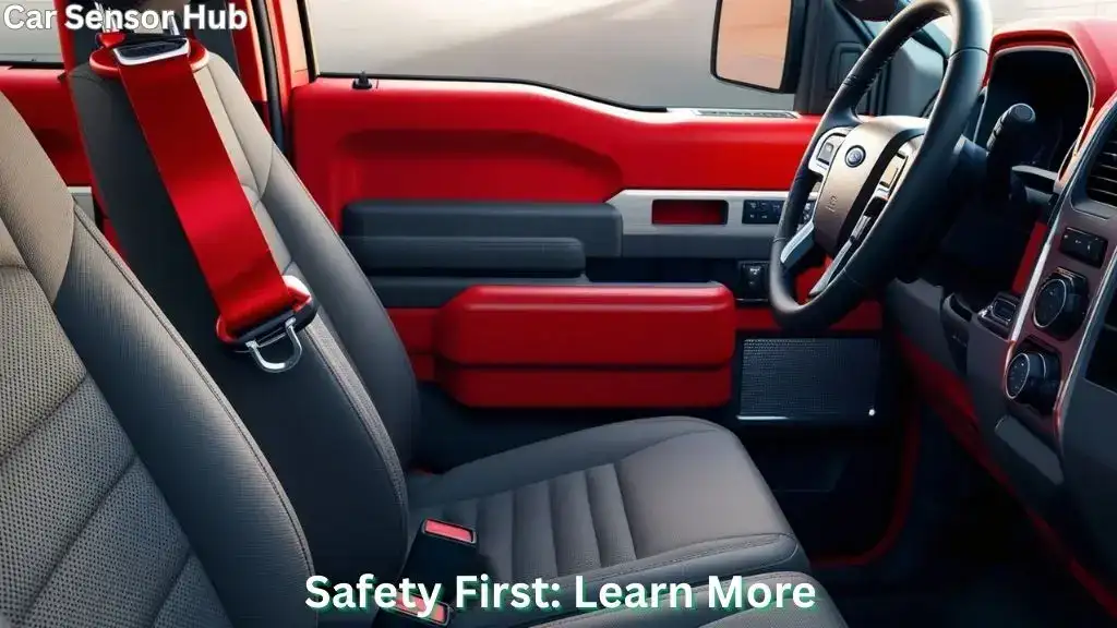 Replacement seatbelt buckle installed in Ford F-150 driver seat