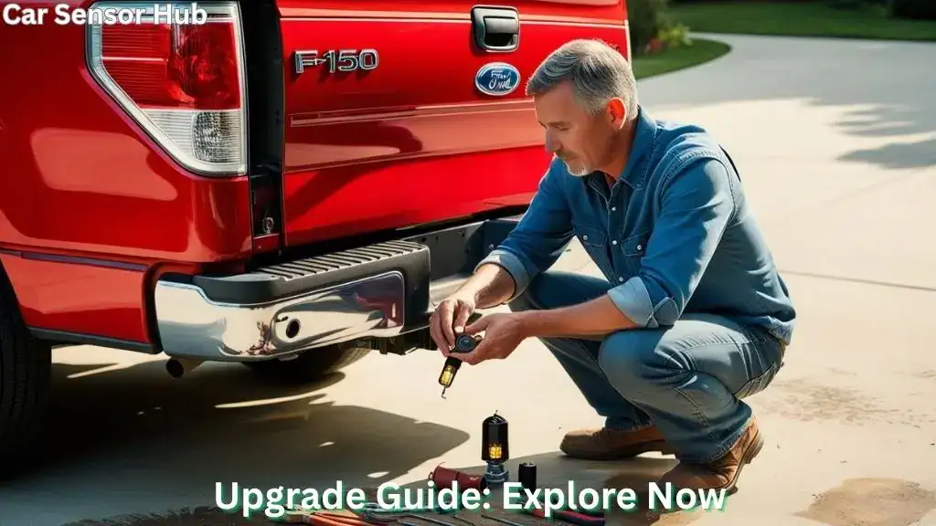 DIY Ford F-150 brake light replacement with tools and LED bulb