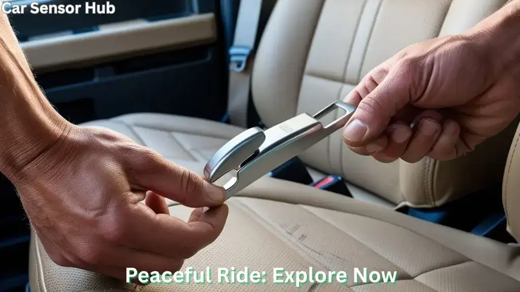 Seatbelt bypass clip inserted in Ford F-150 to stop chime