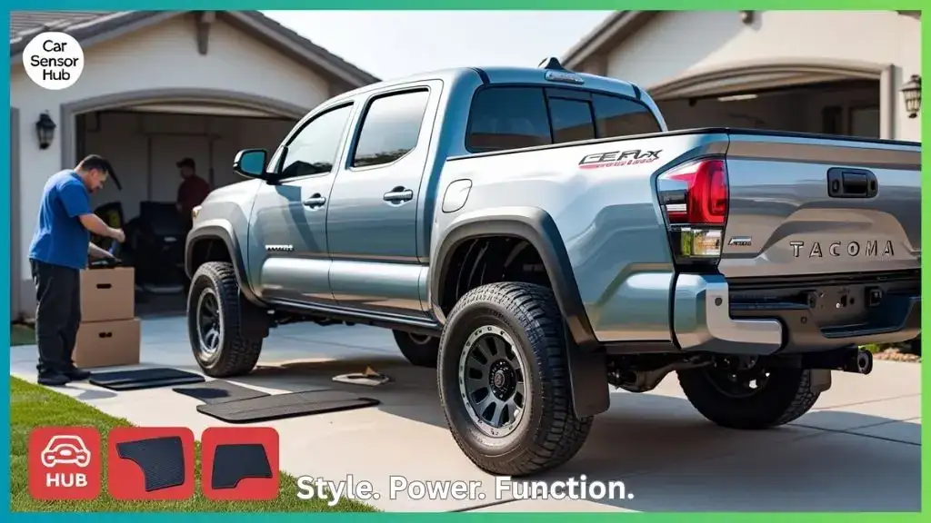 Installing Toyota Tacoma accessories like side steps and floor mats