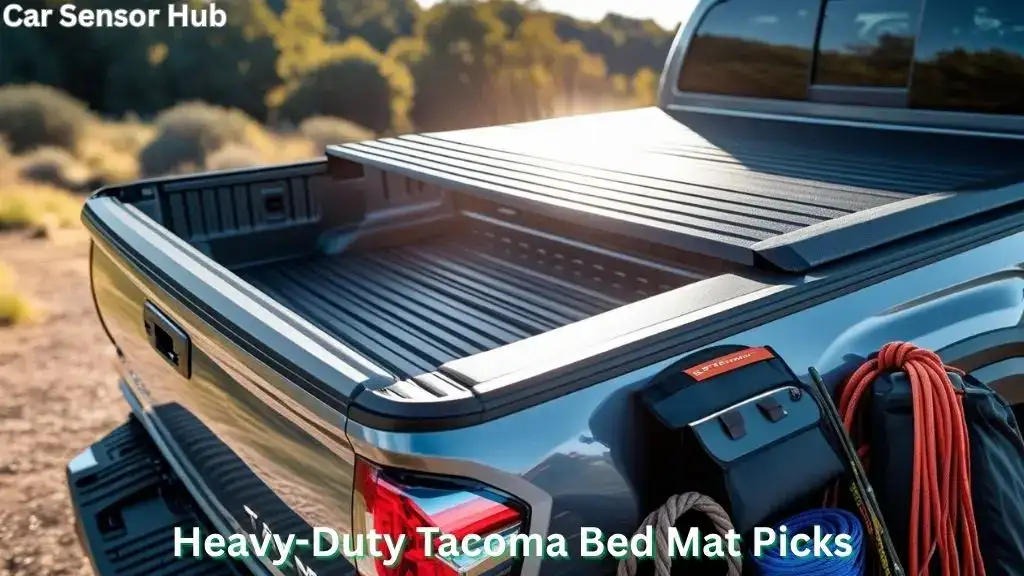 Heavy-duty bed mat perfectly installed in Toyota Tacoma truck bed