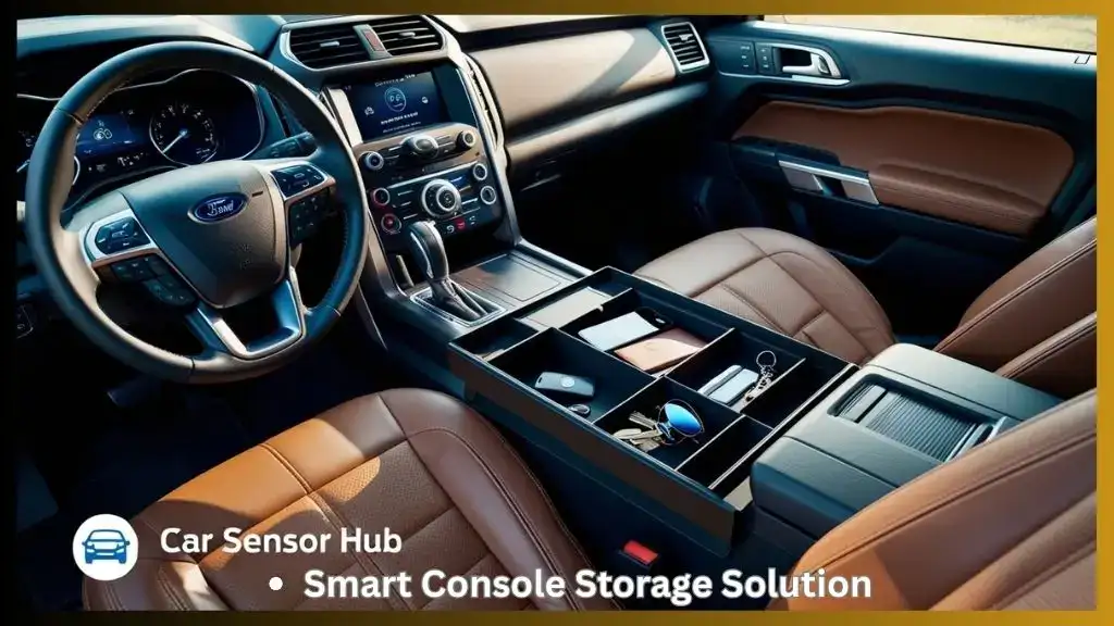 Ford Explorer center console organizer with storage compartments