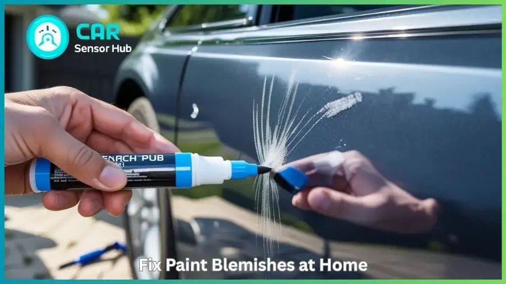 Repairing car scratches using DIY scratch repair kit at home