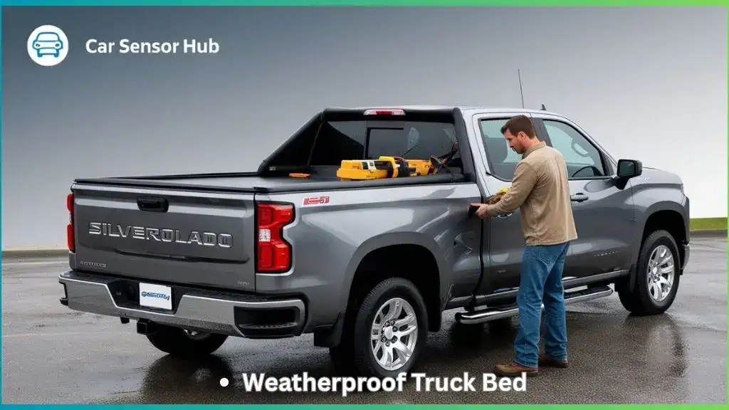 Chevrolet Silverado 1500 with a weatherproof foot bed cover installed