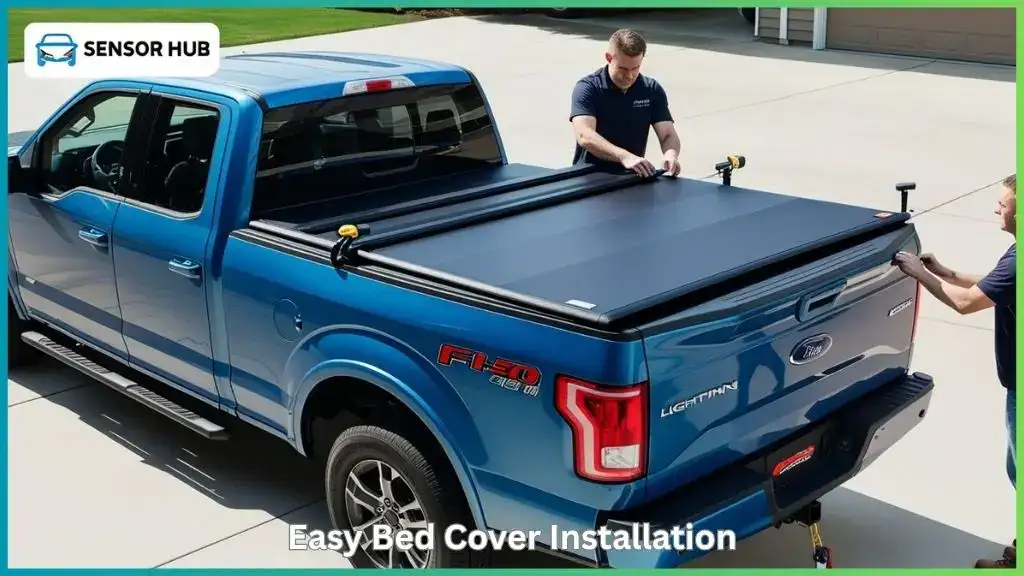 DIY installation of hard tonneau cover on Ford F-150 Lightning truck bed