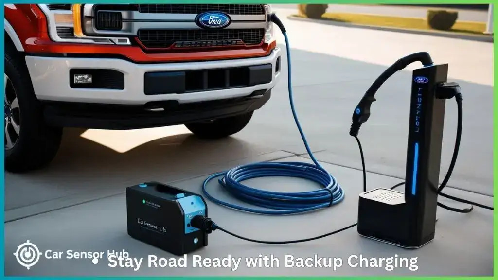 Ford F-150 Lightning charging with a portable EV charger