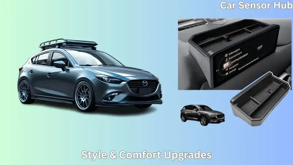 Mazda Protegé5 with aftermarket wheels, lip kit, and roof rack