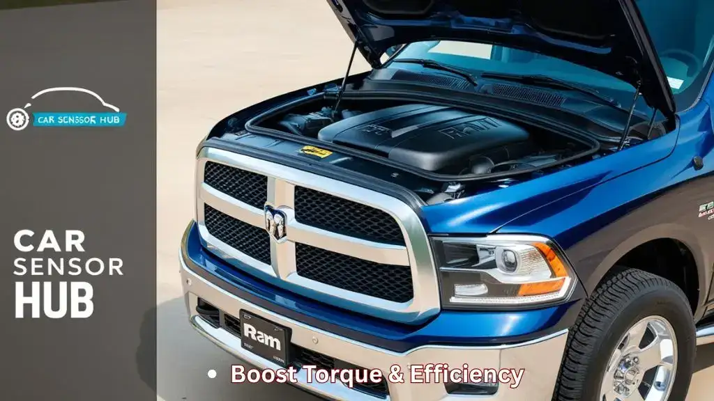 Ram 2500 engine bay with aftermarket cold air intake installed