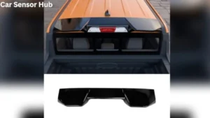 Maxzina Truck Cab Spoiler on a Ford Maverick with glossy black finish shown from the rear roof edge