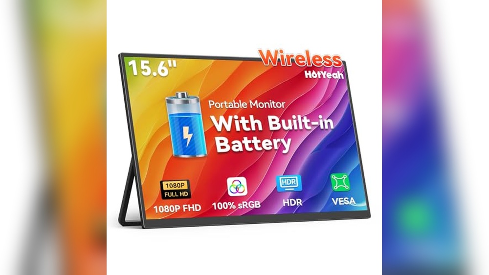 Portable monitor with built-in battery