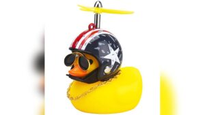Dashboard Duck With Helmet And Propeller
