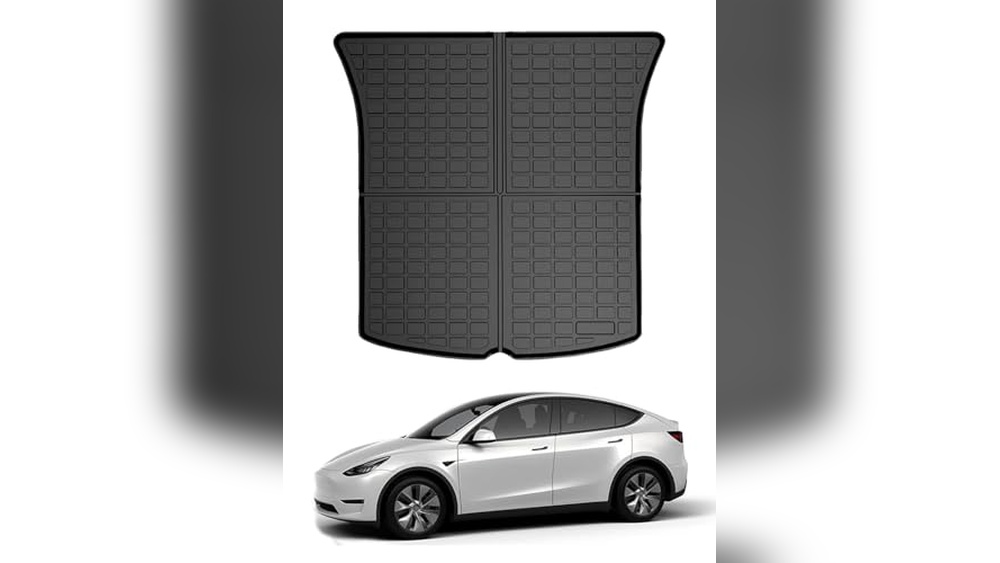 Durable Trunk Liners for Tesla Model Y installed in rear cargo area protecting from dirt and spills