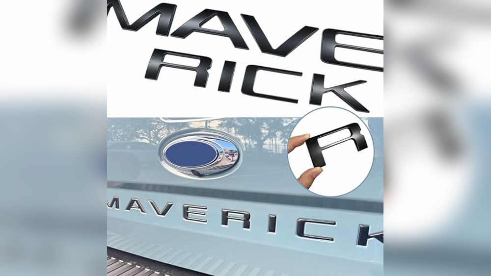 Matte Black Maverick Tailgate Letter Inserts
