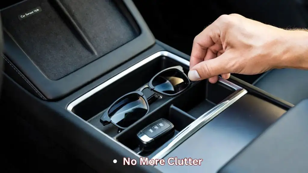 Spigen Center Console Organizer for Tesla Model Y organizing keys sunglasses and accessories