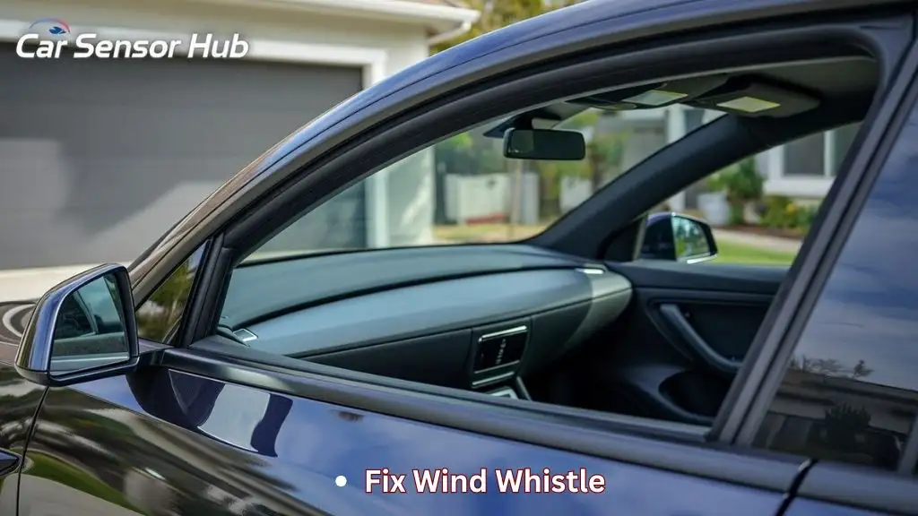 Fix Tesla Model Y Window Noise showing window seal and glass alignment on a Tesla Model Y door