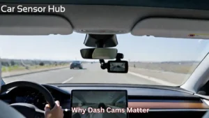Do Tesla Model S need dash cams shown with a Tesla Model S interior and a compact dash camera mounted
