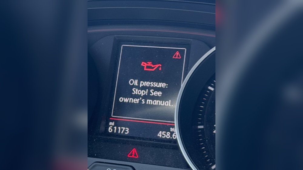 volkswagen oil pressure sensor warning message