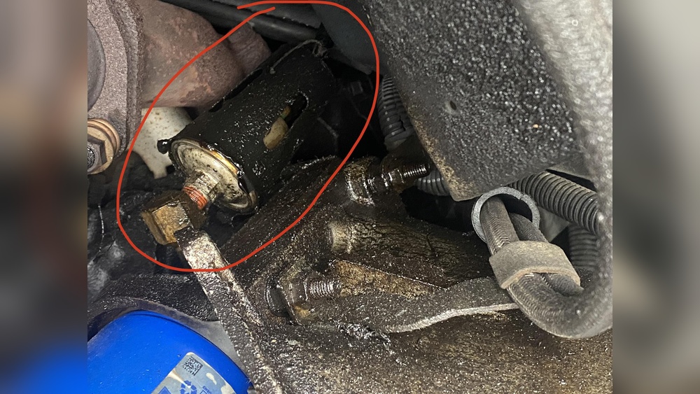 oil pressure sensor dripping oil underneath car