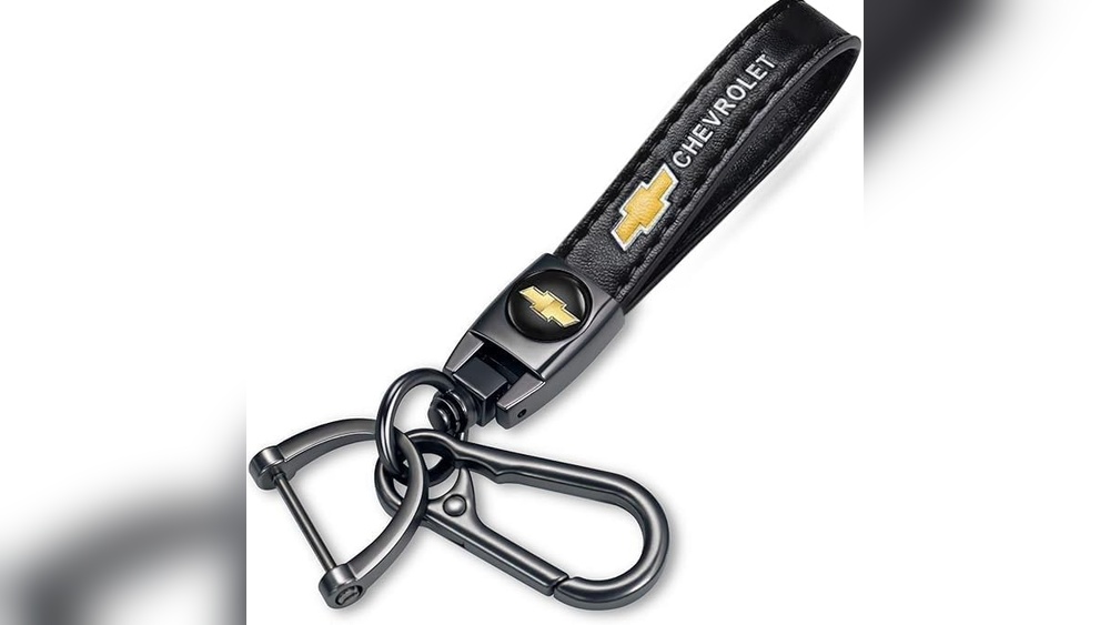 leather keychain with chevrolet colorado logo