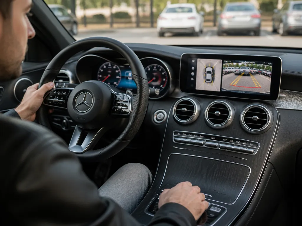 How to Use Mercedes Parking Assist - how to use parking assist Mercedes