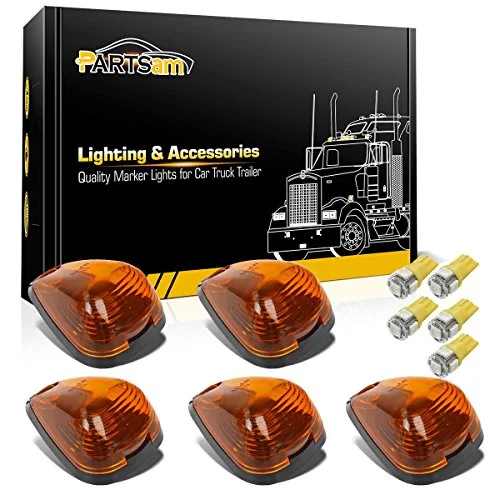 Partsam Smoked Amber Cab Marker Lights for Ford F-150