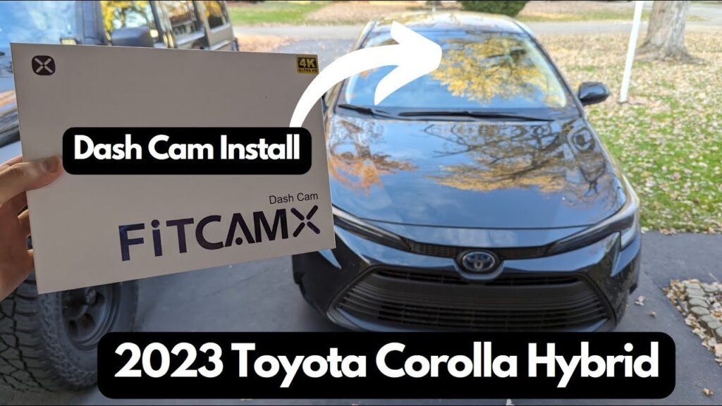 Dash cam mounted on Toyota Corolla windshield viewing the road ahead.