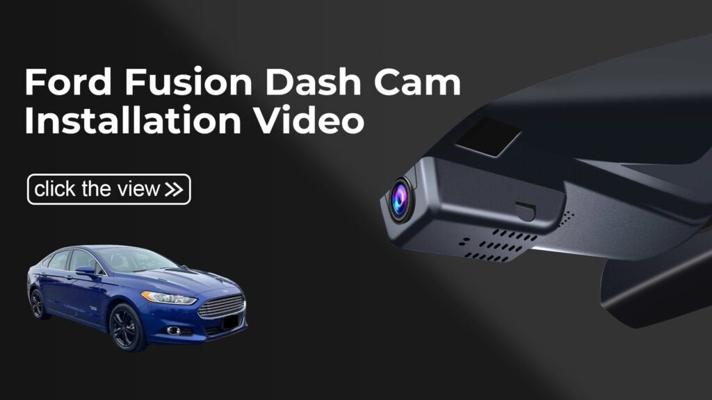 Silver Ford Fusion with dash cam parked at dusk for 24hr monitoring