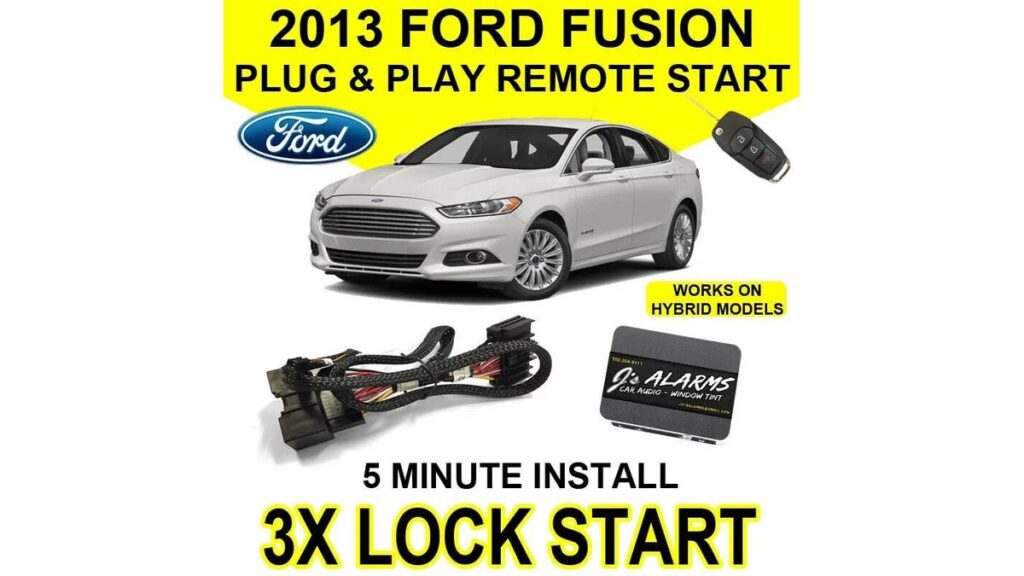 Silver Ford Fusion sedan with remote start fob in sunny driveway